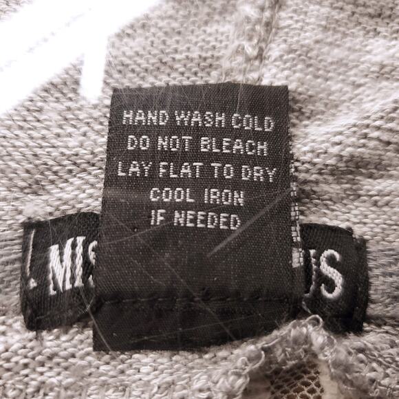 Miss Chievous Hoodie Womens M Gray Lace Crochet Back Pockets Casual Athleisure - Picture 12 of 13